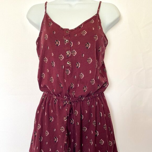 Burgundy Summer Jumper Romper - Picture 1 of 12